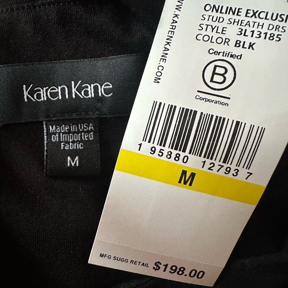 Karen Kane Black Dress with Metallic Studs size M - Picture 8 of 10